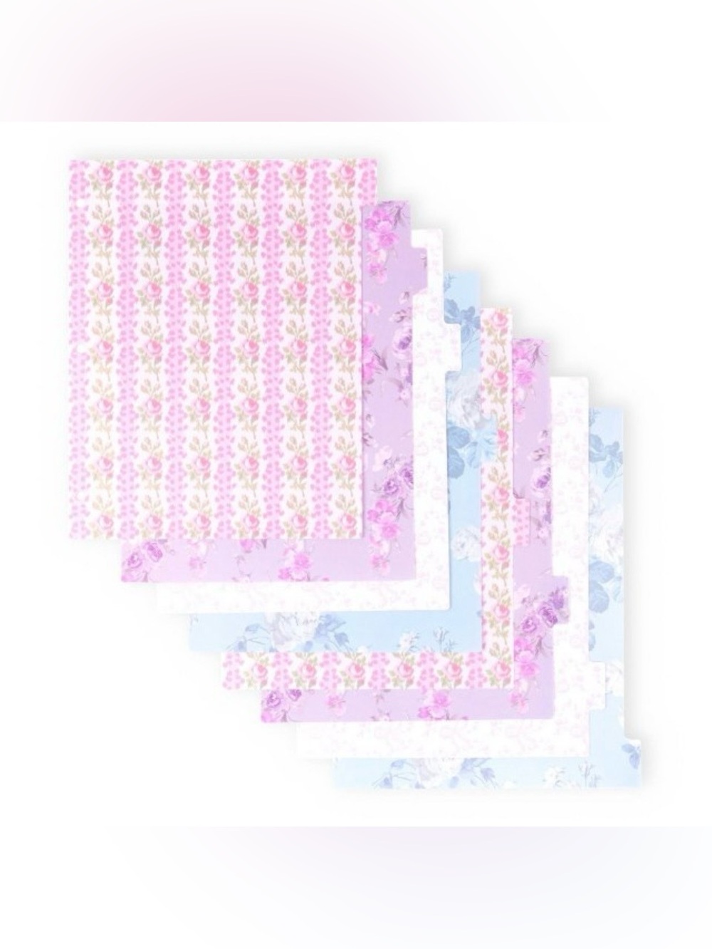 NWT LoveShackFancy x Target- Yoobi Floral Tab Dividers 8-Tab
